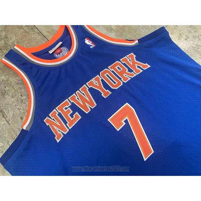 Camiseta New York Knicks Carmelo Anthony #7 Mitchell & Ness 2012-13 Azul
